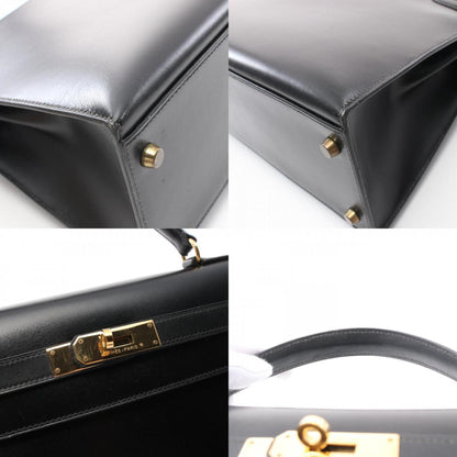 Hermès Black Leather Kelly 32
