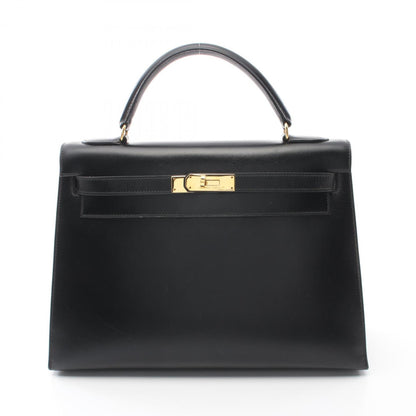 Hermès Black Leather Kelly 32