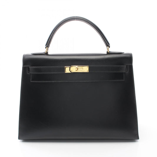 Hermès Black Leather Kelly 32