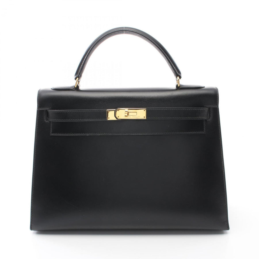 Hermès Black Leather Kelly 32