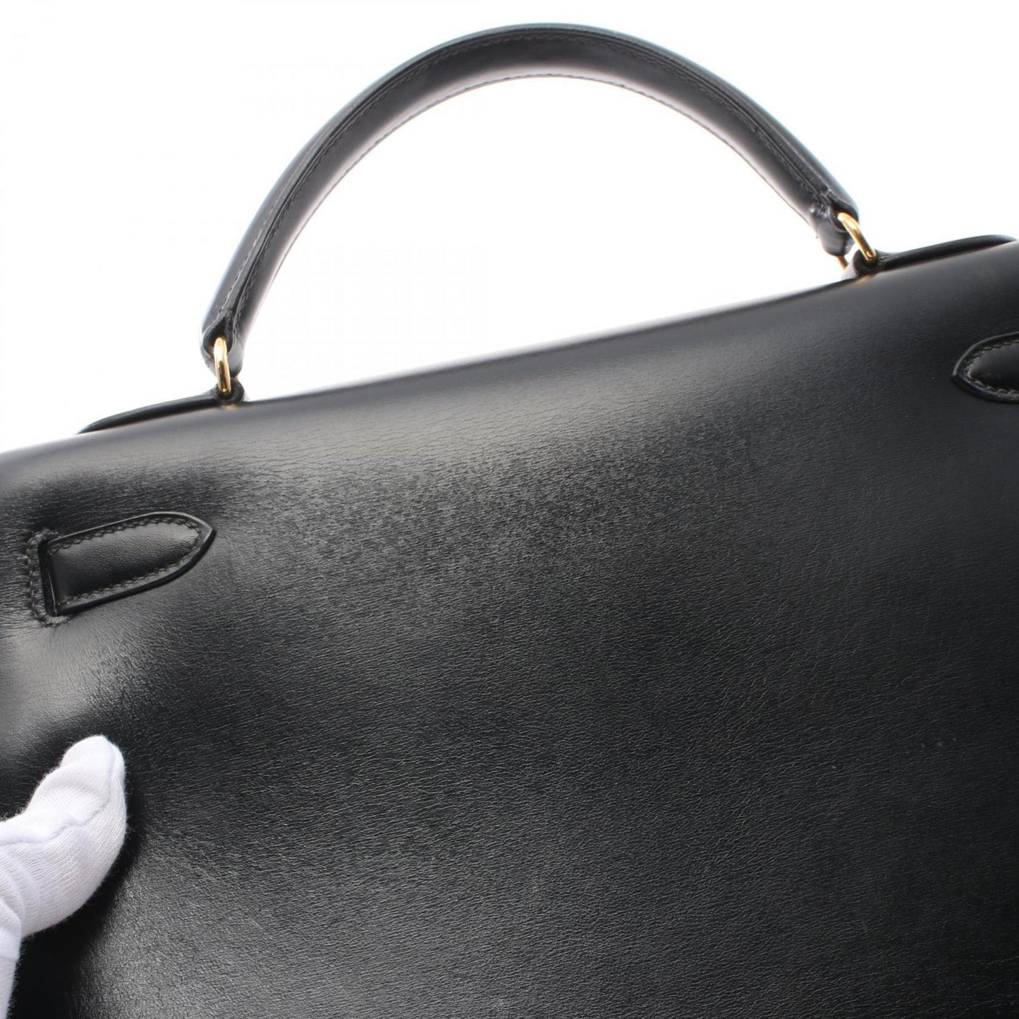 Hermès Black Leather Kelly 32