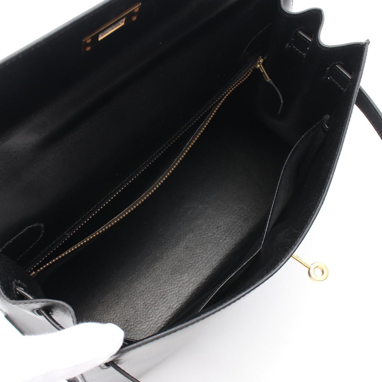 Hermès Black Leather Kelly 32