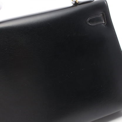 Hermès Black Leather Kelly 32