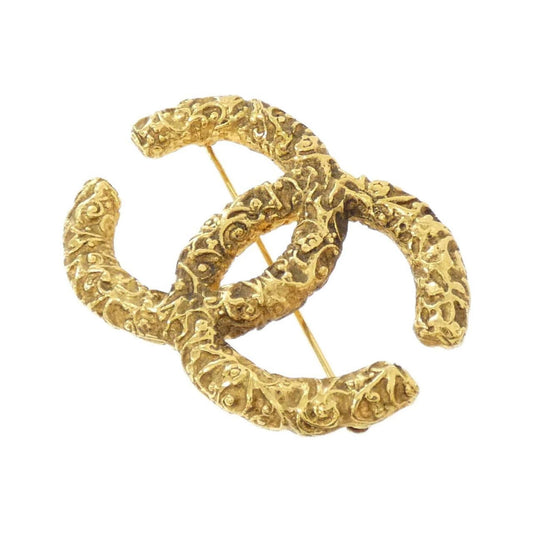 Chanel Gold Gold Plated Coco Mark