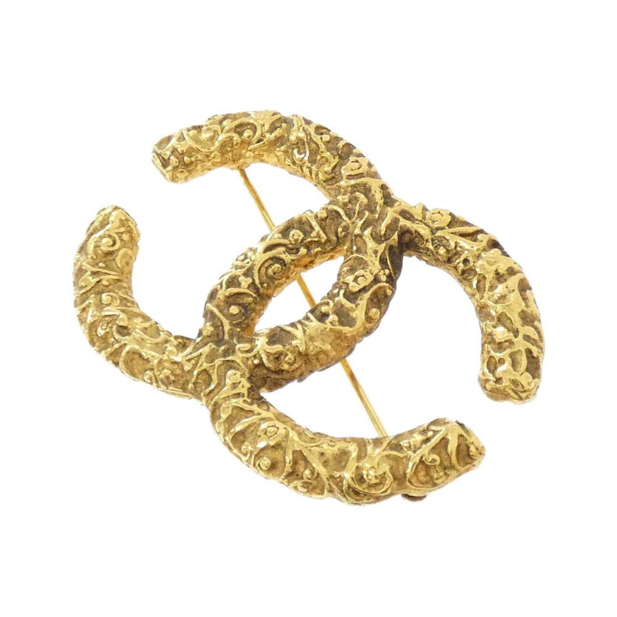 Chanel Gold Gold Plated Coco Mark