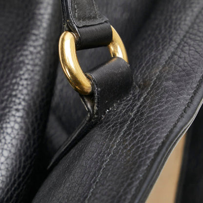Gucci Black Leather Double G