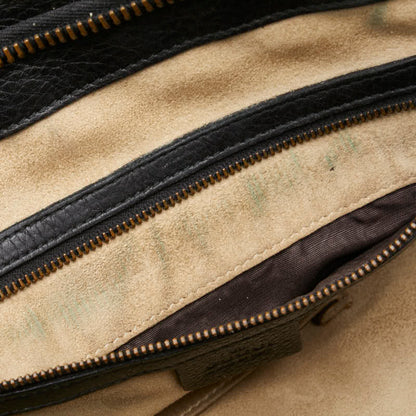 Gucci Black Leather Double G