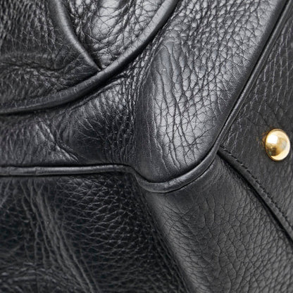 Gucci Black Leather Double G