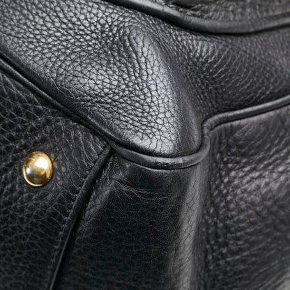 Gucci Black Leather Double G