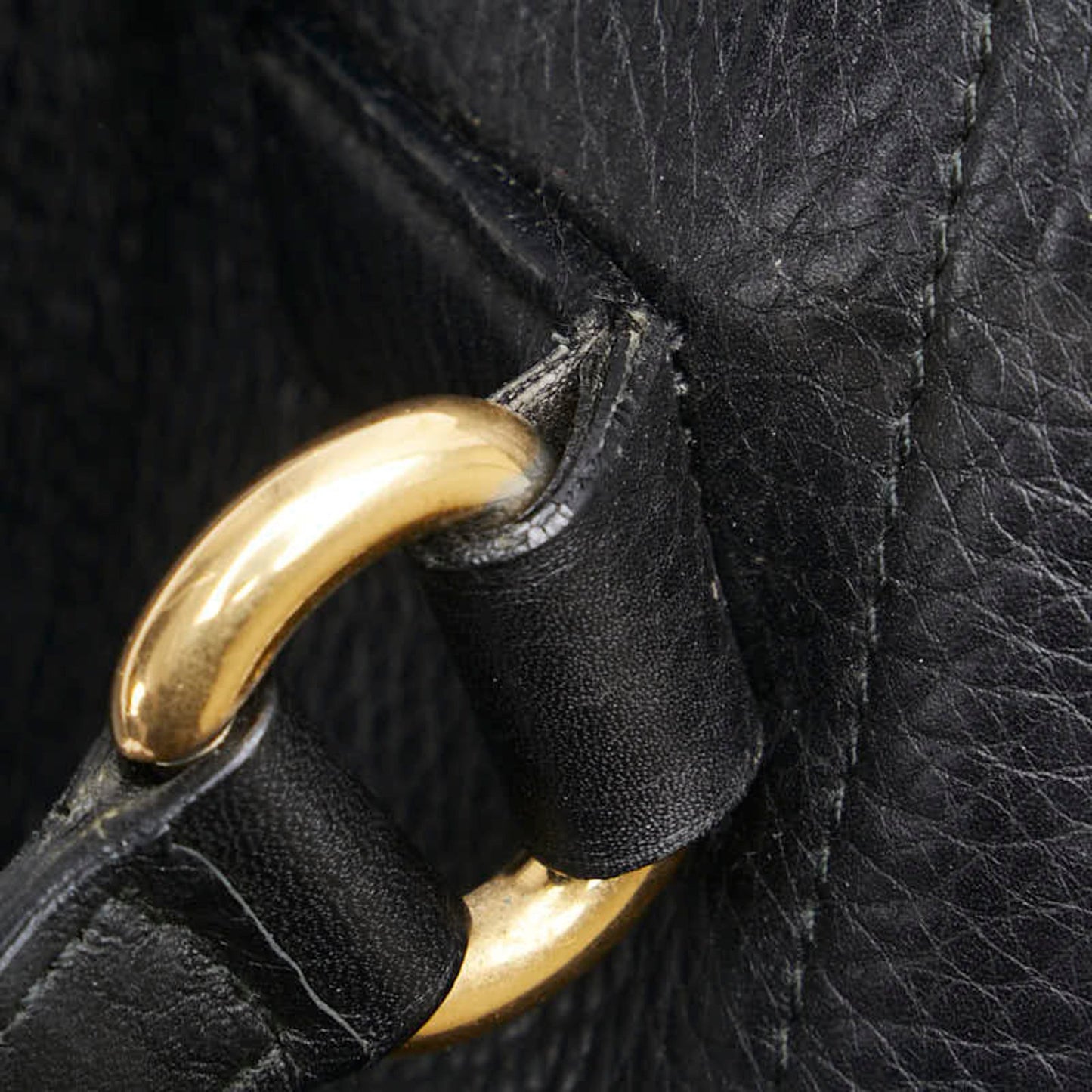 Gucci Black Leather Double G