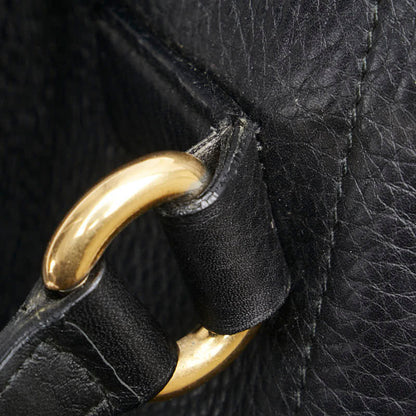 Gucci Black Leather Double G