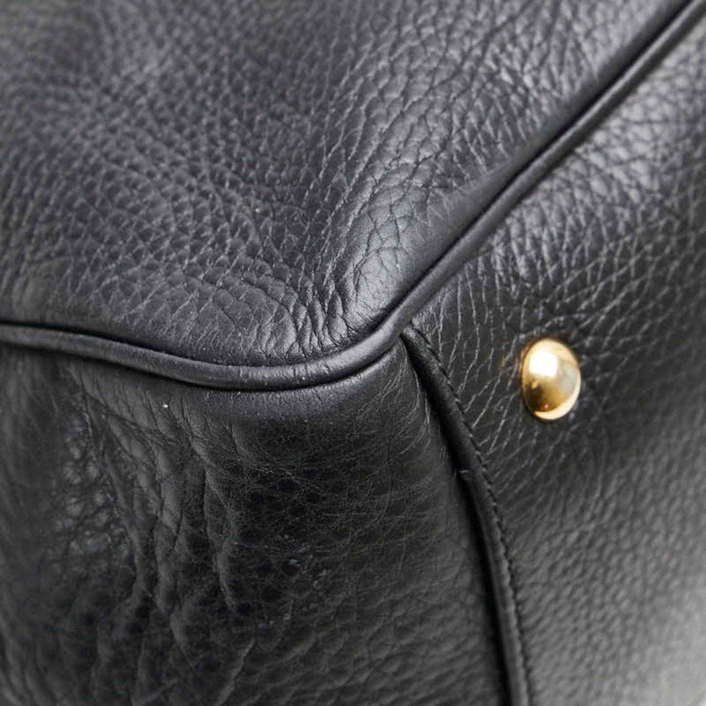 Gucci Black Leather Double G