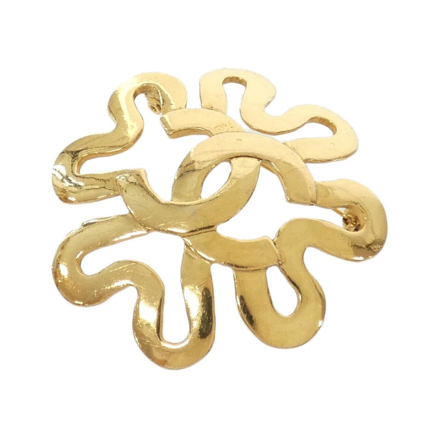 Chanel Gold Gold Plated Coco Mark