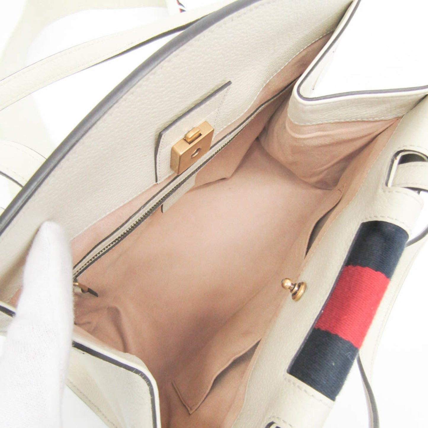 Gucci White Leather Sherry