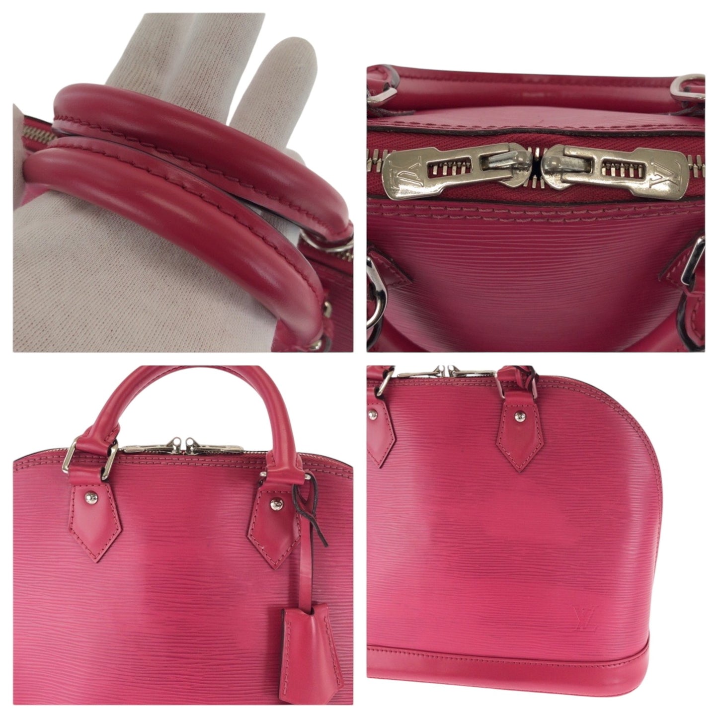 Louis Vuitton Pink Leather Alma