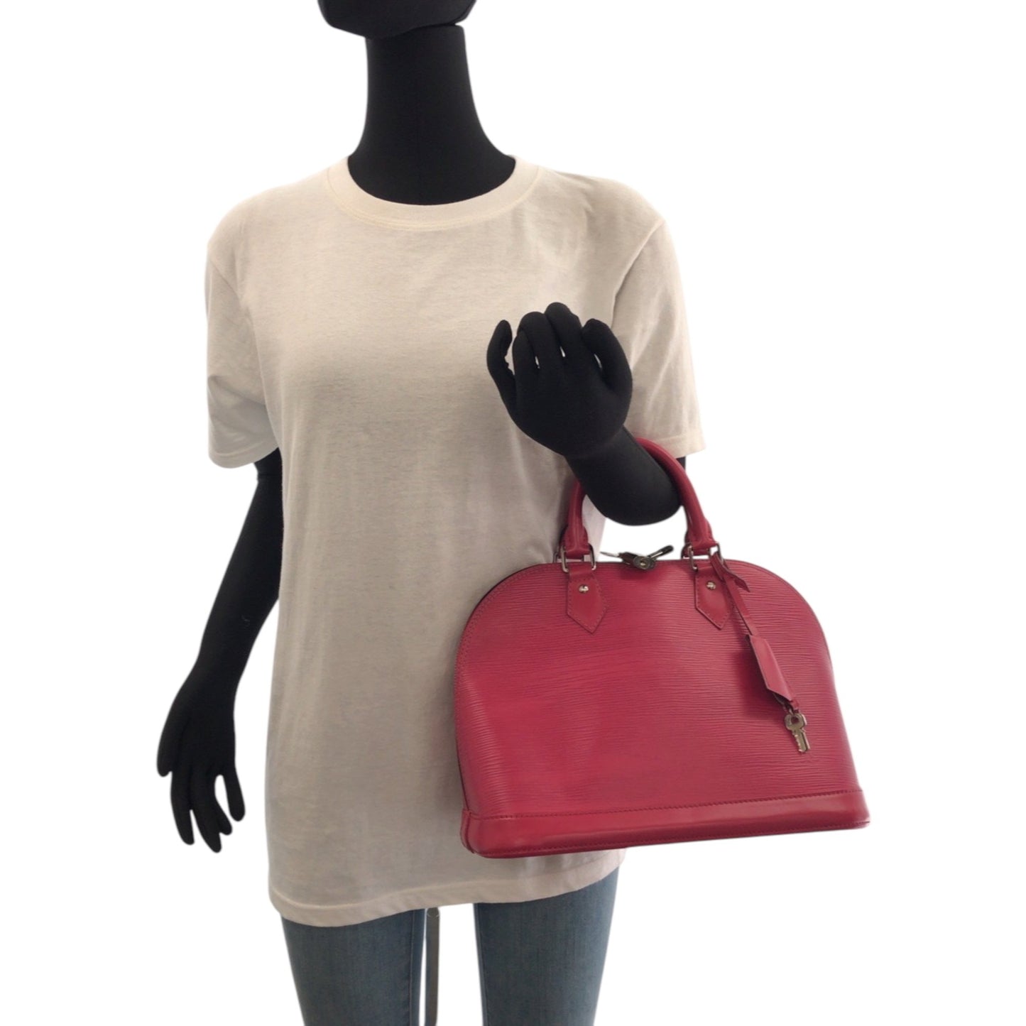 Louis Vuitton Pink Leather Alma