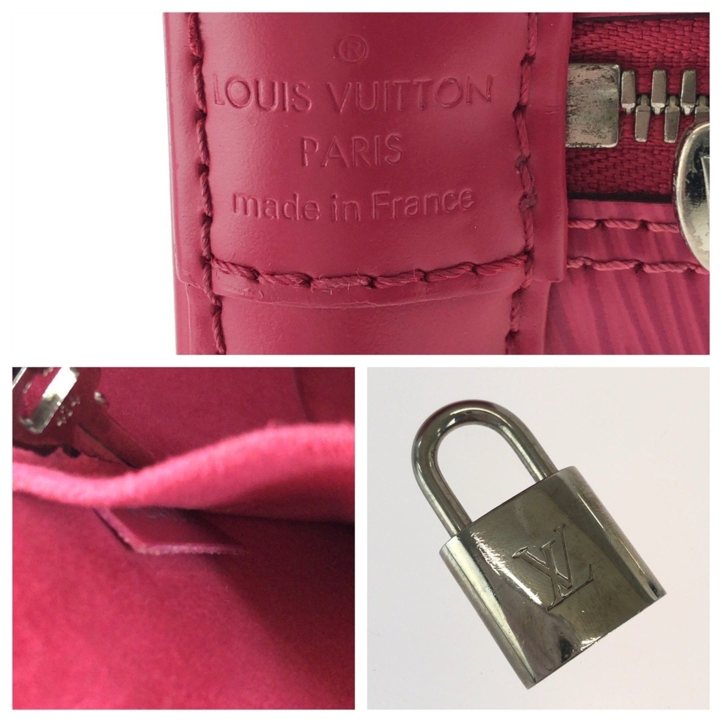 Louis Vuitton Pink Leather Alma