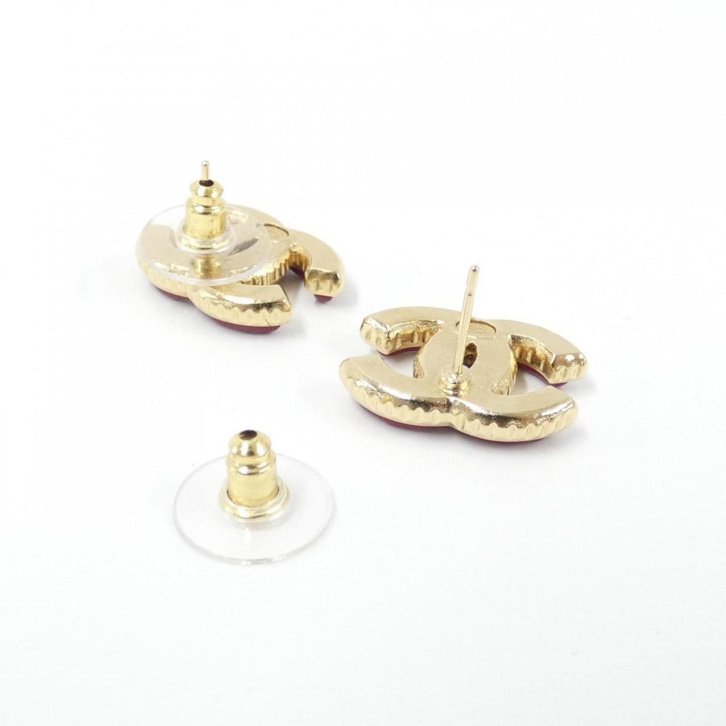 Chanel Red Gold Plated Coco Mark
