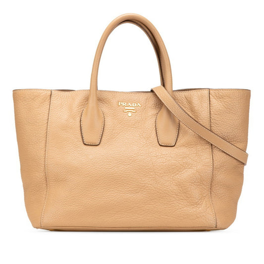 Prada Brown Leather Daino