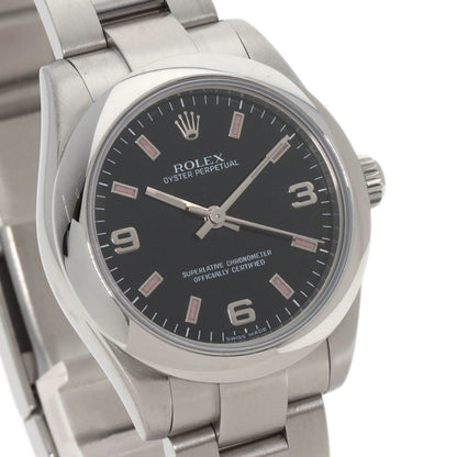 Rolex Black Steel Oyster Perpetual 31mm