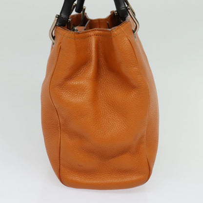 Gucci Orange Leather Bamboo