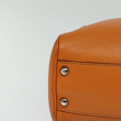 Gucci Orange Leather Bamboo