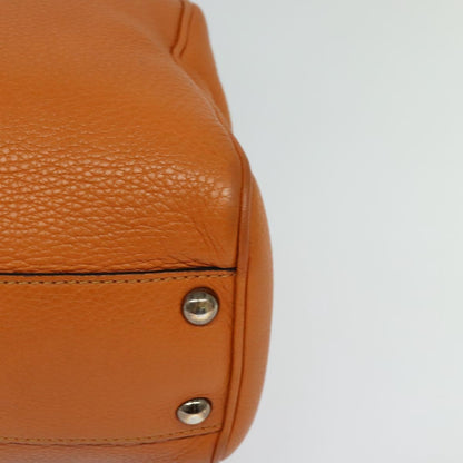 Gucci Orange Leather Bamboo