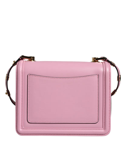 Dolce & Gabbana Baby Pink Lola Leather Studded Crossbody Strap Bag