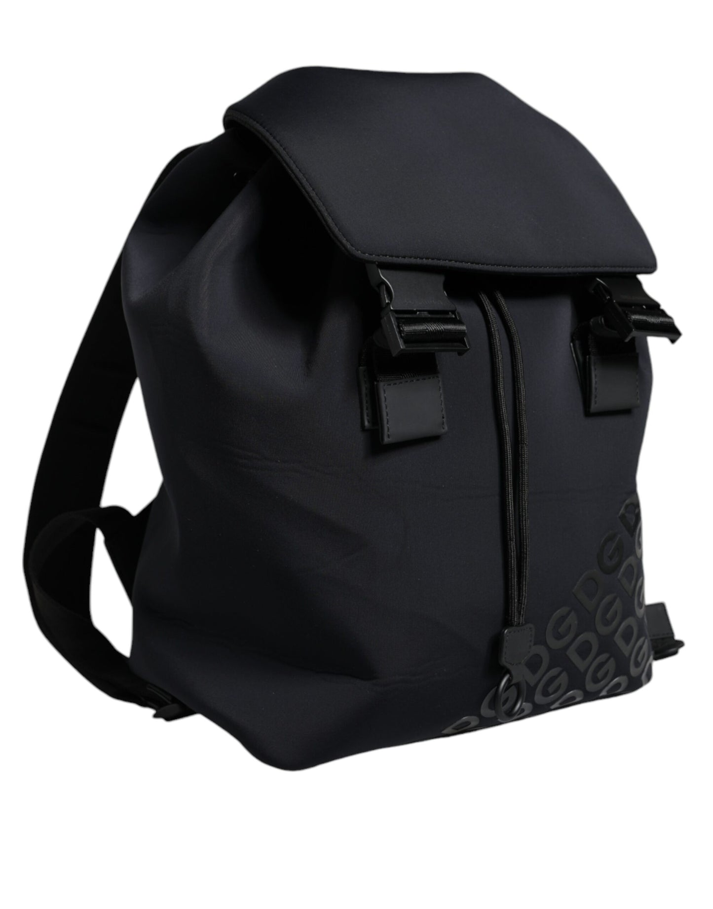 Dolce & Gabbana Black Dg Mania Neoprene Travel Back Pack Bag