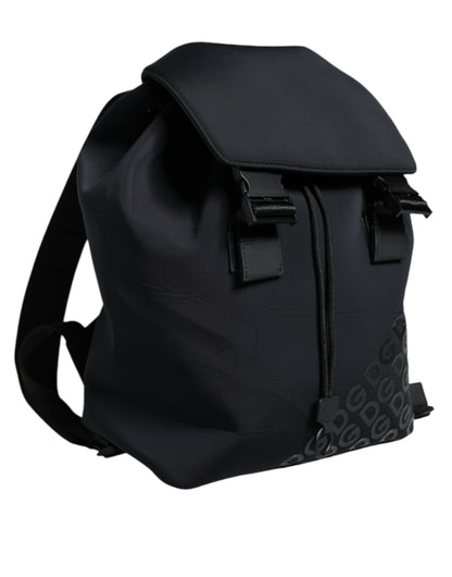 Dolce & Gabbana Black Dg Mania Neoprene Travel Back Pack Bag