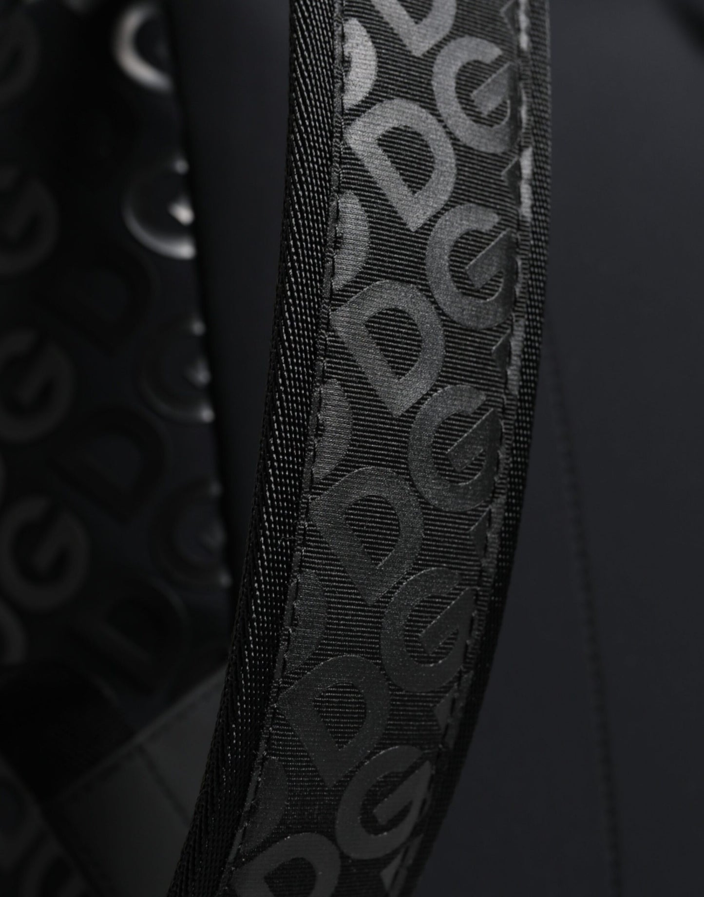 Dolce & Gabbana Black Dg Mania Neoprene Travel Back Pack Bag