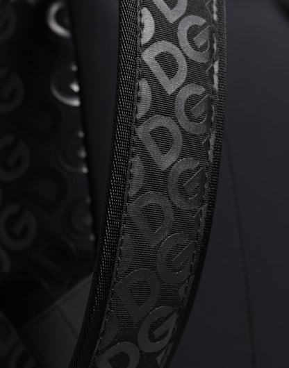 Dolce & Gabbana Black Dg Mania Neoprene Travel Back Pack Bag