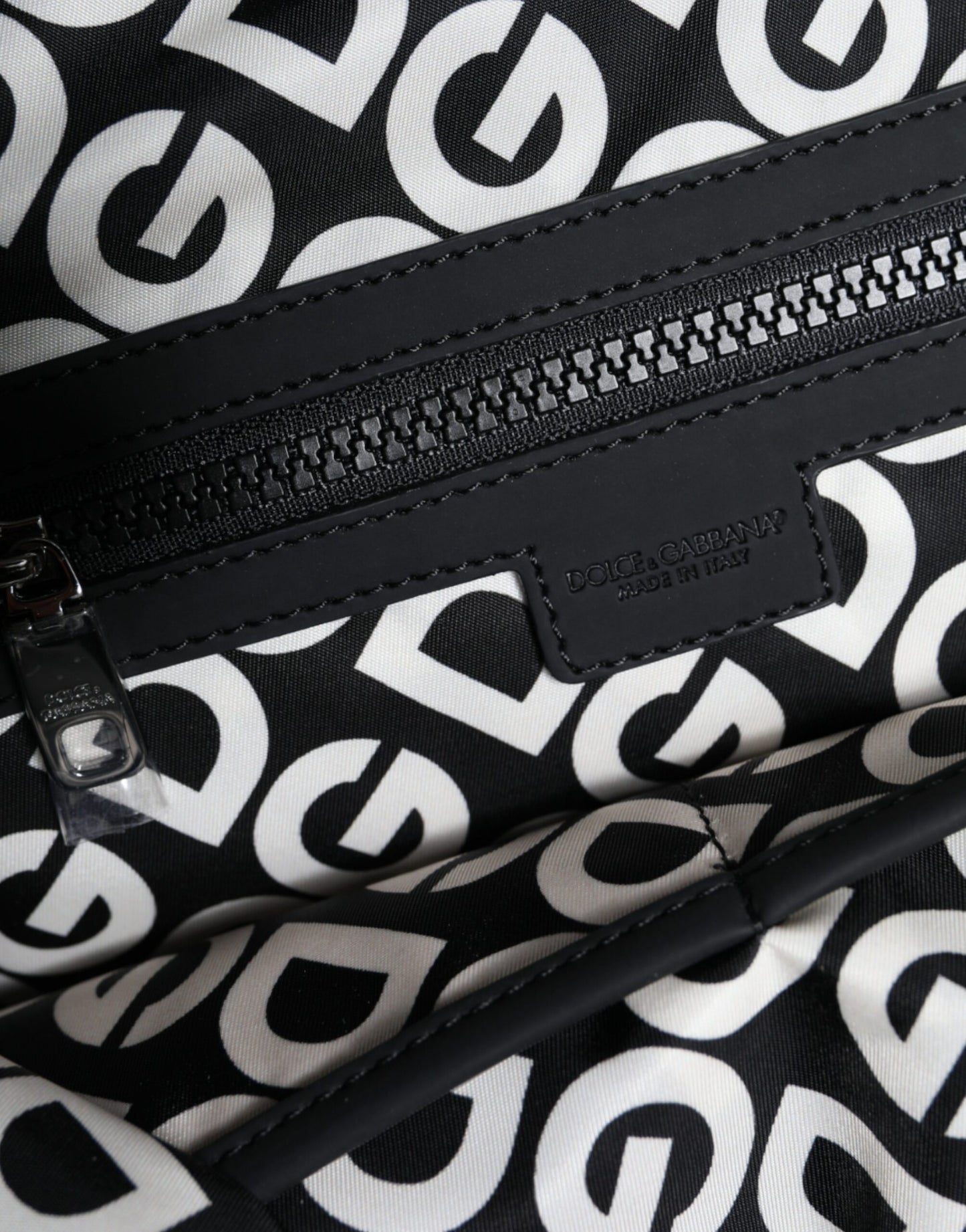 Dolce & Gabbana Black Dg Mania Neoprene Travel Back Pack Bag