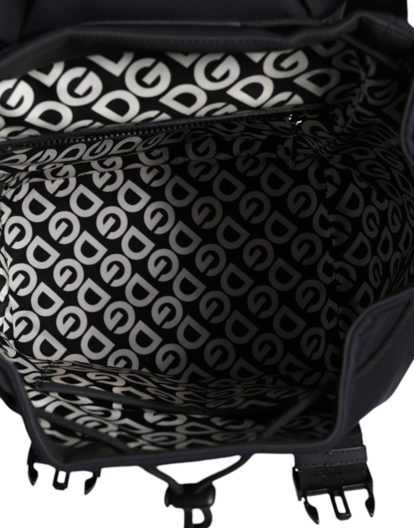 Dolce & Gabbana Black Dg Mania Neoprene Travel Back Pack Bag