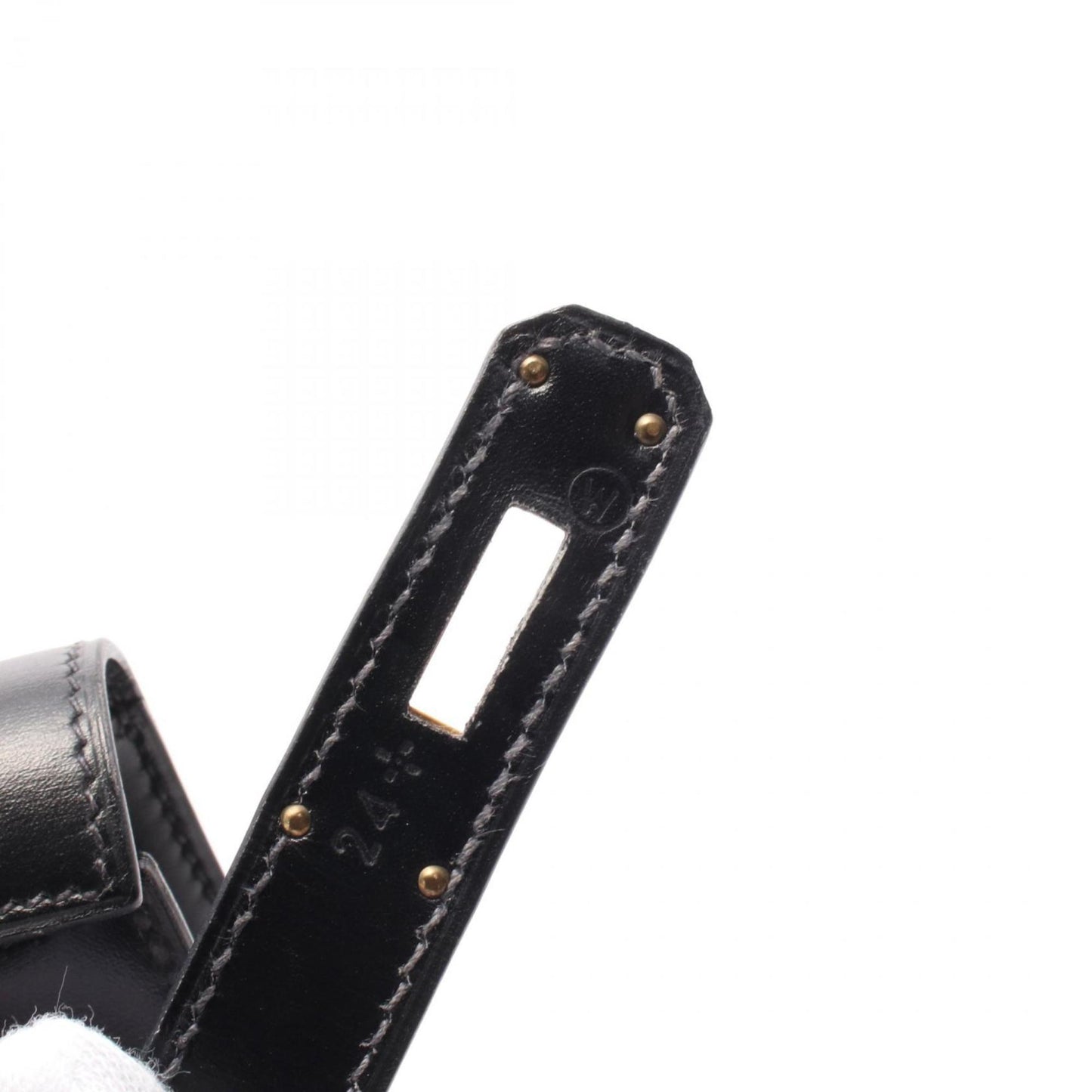 Hermès Black Leather Kelly 28