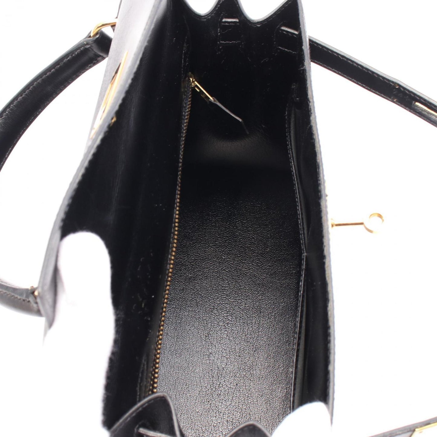 Hermès Black Leather Kelly 28