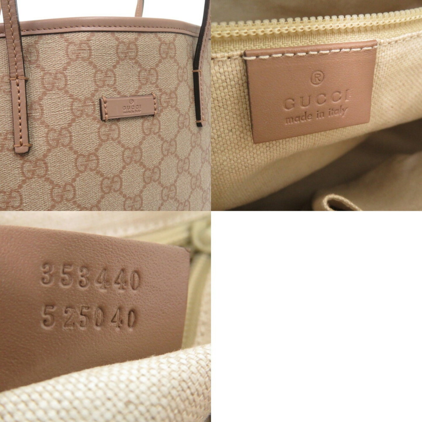 Gucci Pink Canvas Tote