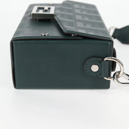 Fendi Green Leather Baguette