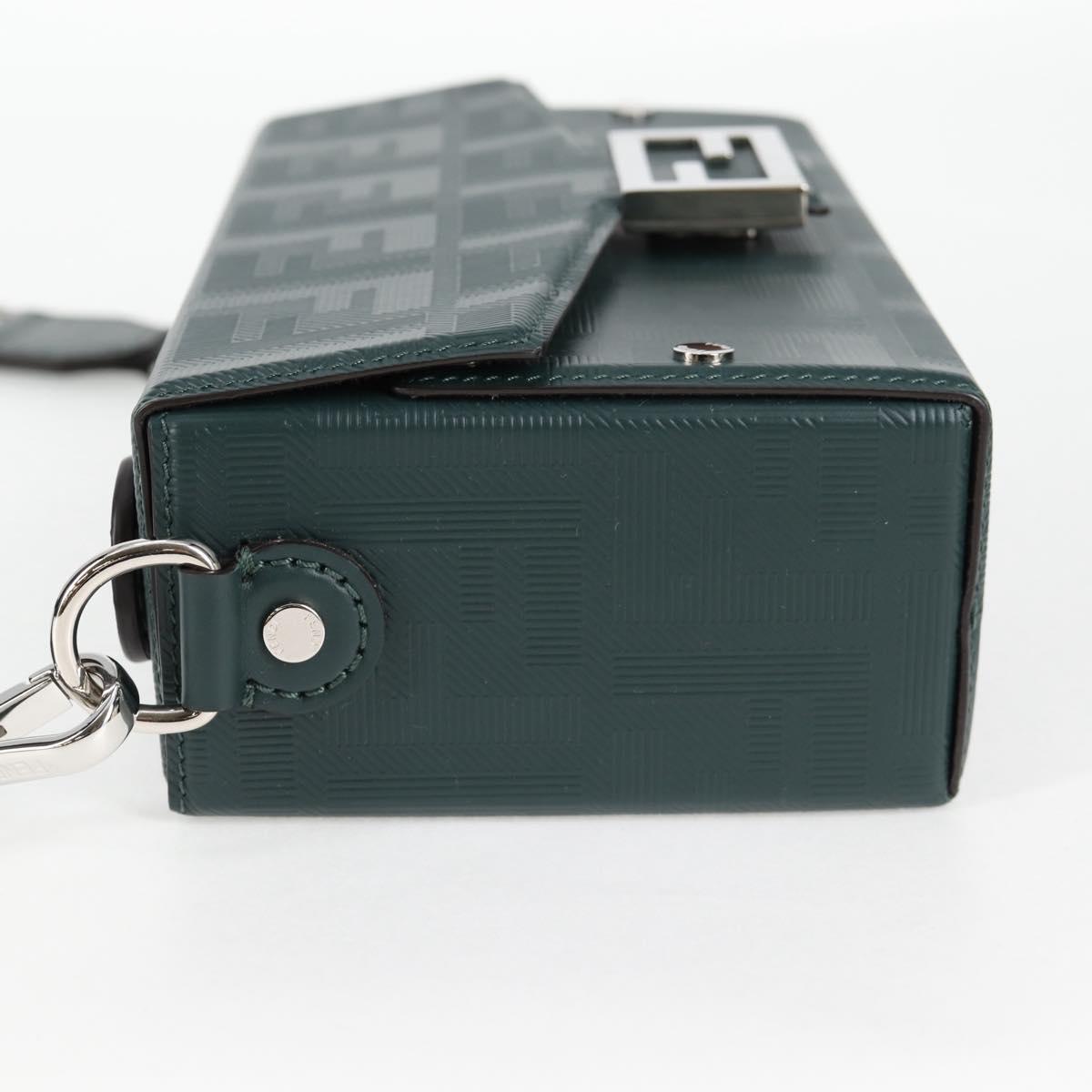 Fendi Green Leather Baguette