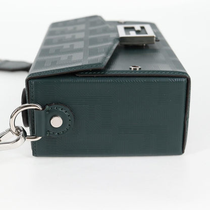 Fendi Green Leather Baguette