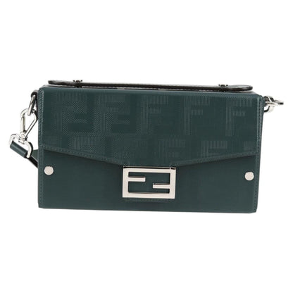 Fendi Green Leather Baguette