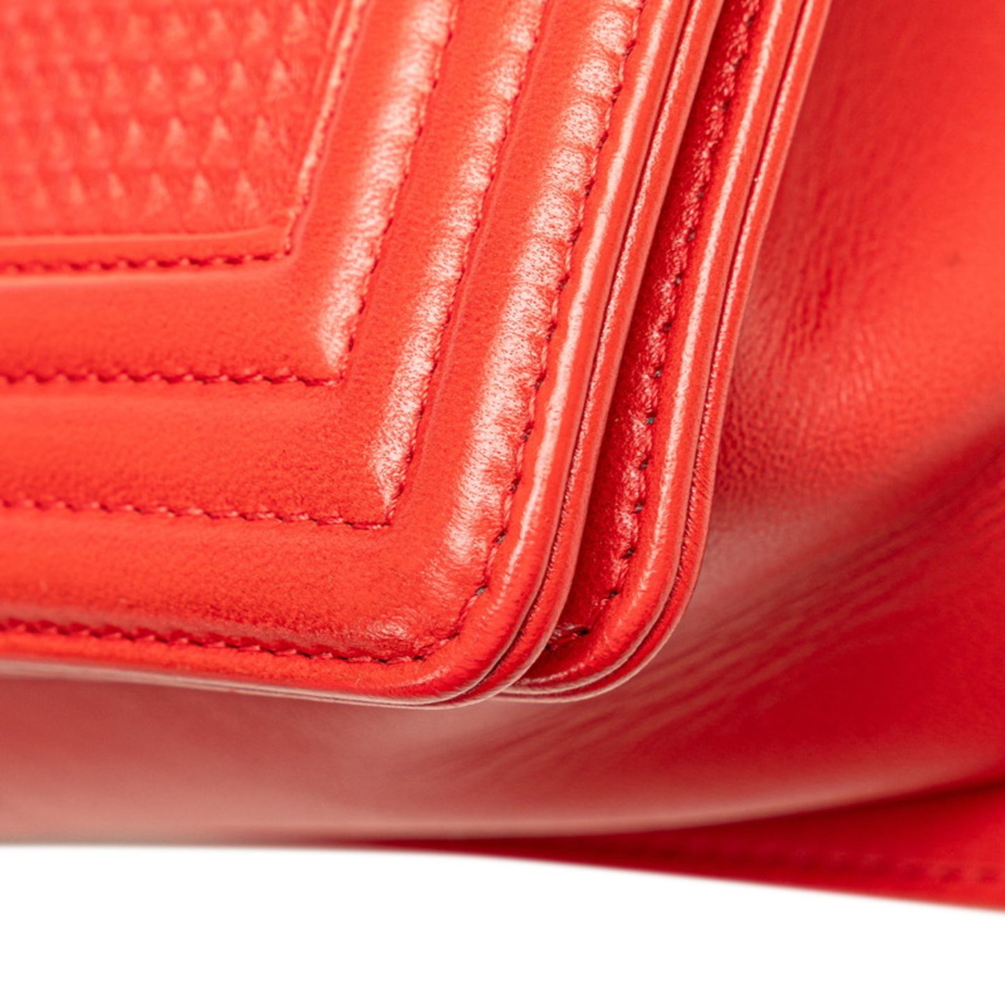 Chanel Red Leather Boy