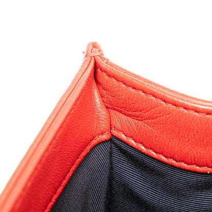 Chanel Red Leather Boy