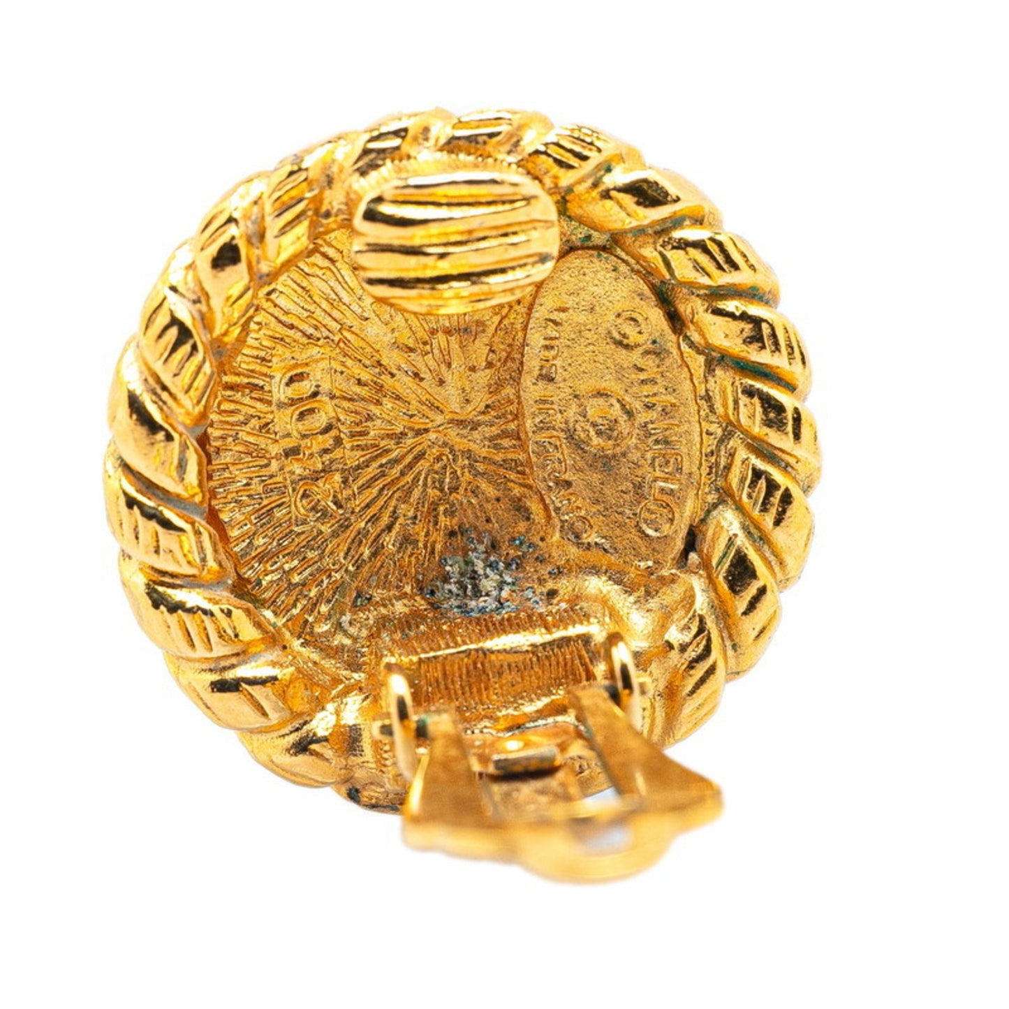 Chanel Gold Gold Plated Coco Mark