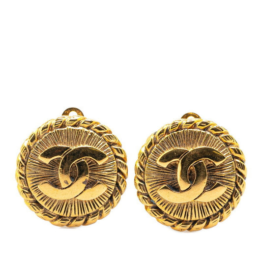 Chanel Gold Gold Plated Coco Mark