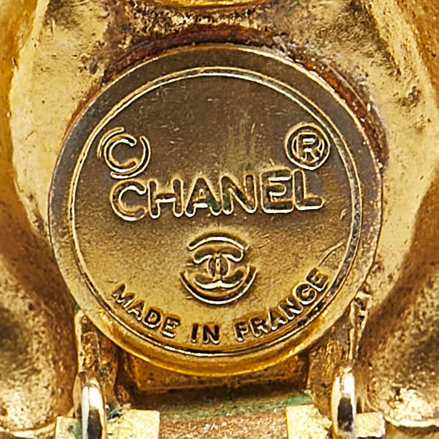 Chanel Gold Gold Plated Earring