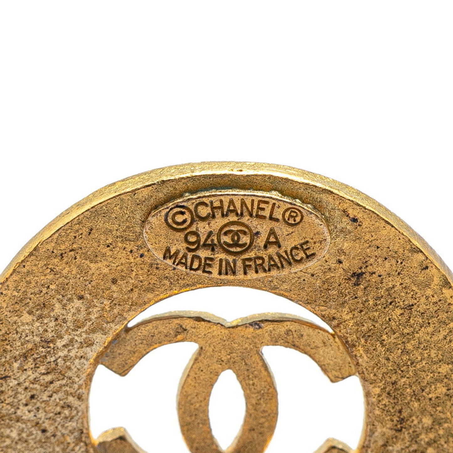 Chanel Gold Gold Plated Coco Mark