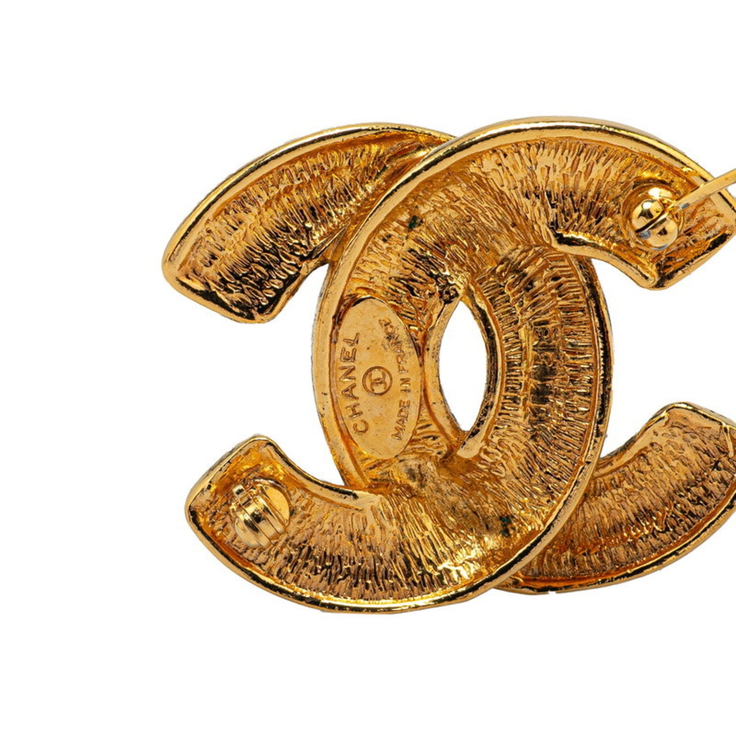Chanel Gold Gold Plated Coco Mark