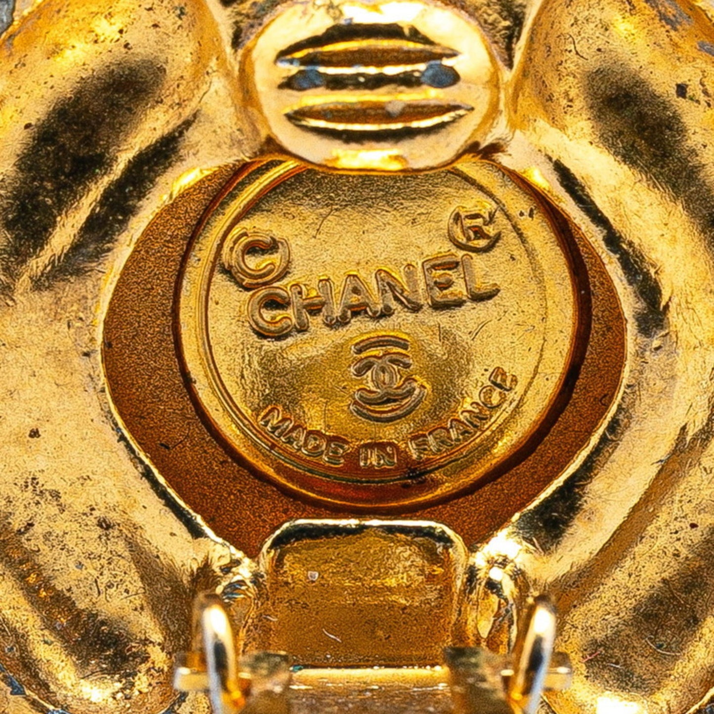 Chanel Gold Gold Plated Earring