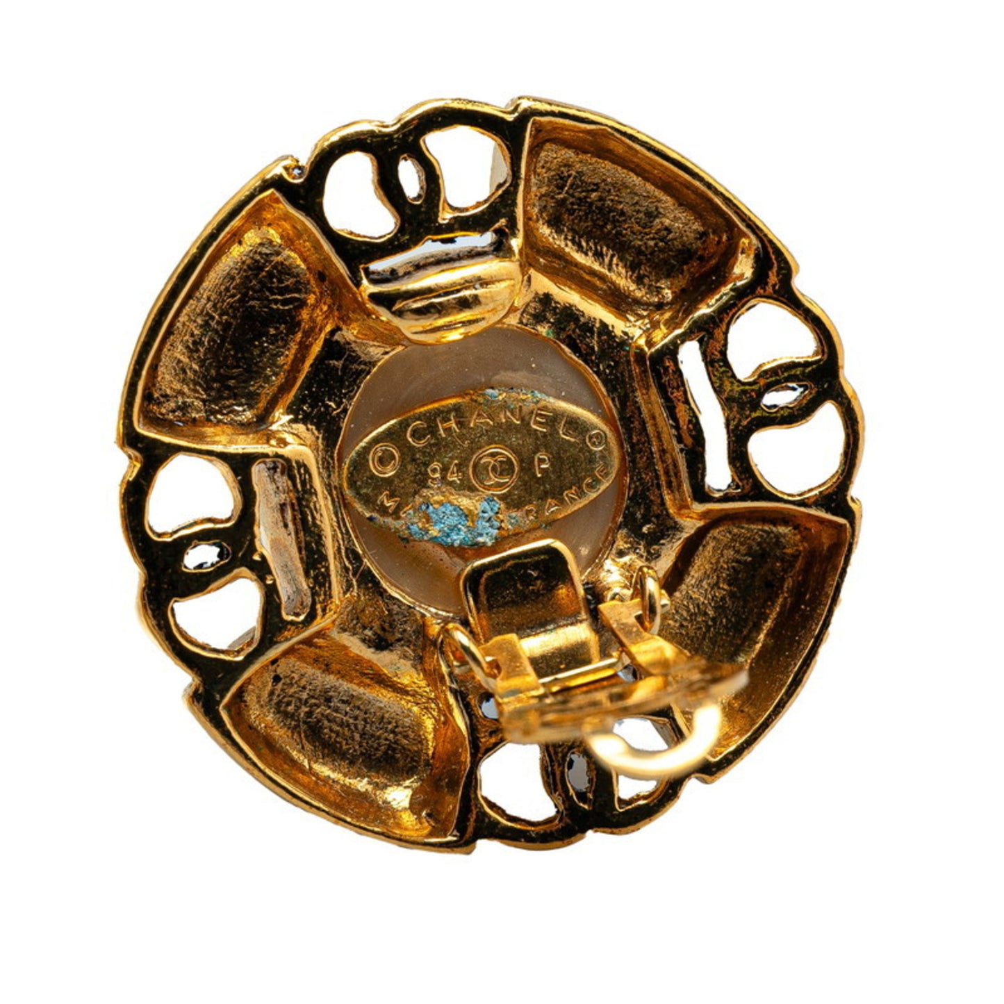 Chanel Gold Gold Plated Coco Mark